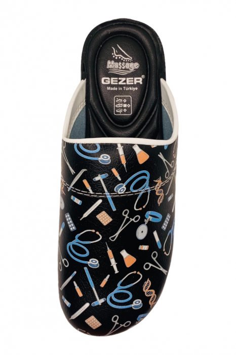 Saboti medicali, negri cu imprimeu medical, mărime 36 [6]