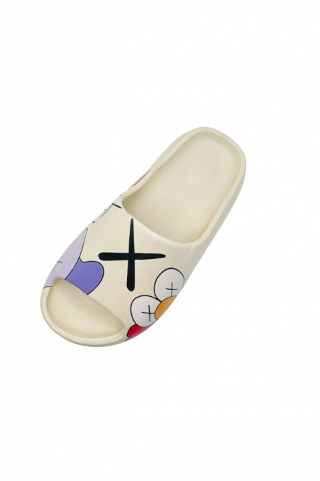Papuci de plaja sau piscina pentru dama, Tecos®, marime 36-37, crem, 23.5 centimetri, foarte usori, design modern, confortabili [4]