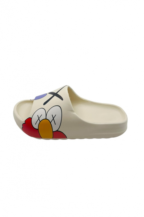 Papuci de plaja sau piscina pentru dama, Tecos®, marime 36-37, crem, 23.5 centimetri, foarte usori, design modern, confortabili [2]