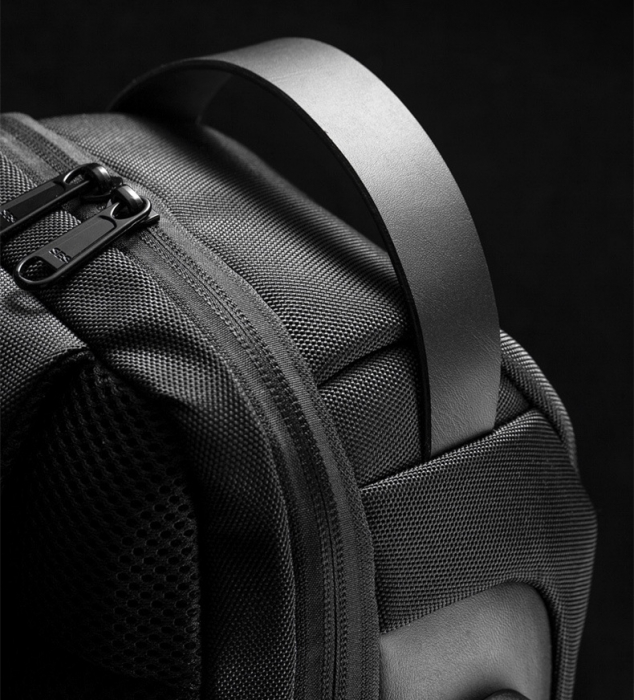 Borseta crossbody tip rucsac de umar, Tecos, antifurt, cu port încărcare USB, dimensiuni 18*4*32cm, negru [9]