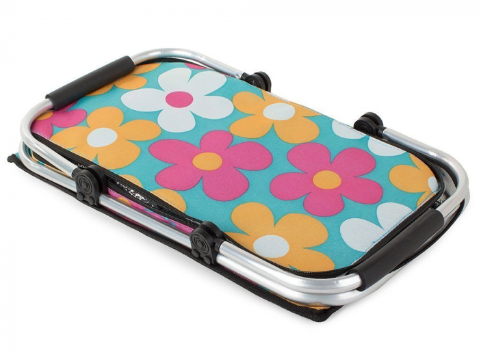 Cos de picnic termic, Tecos, pliabil, pentru cumparaturi sau depozitare la rece, dimensiuni 44x23x22cm, multicolor, ideal pentru iesiri in natura sau pastrarea alimentelor la temperatura optima [4]