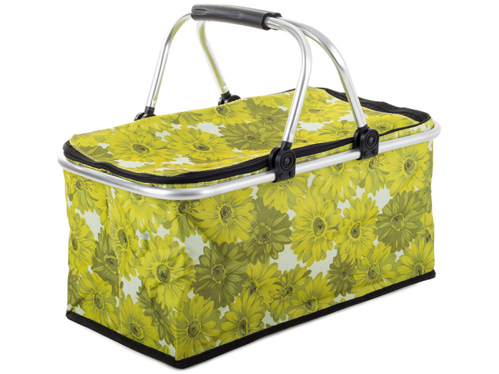 Cos de picnic termic, Tecos, pliabil, pentru cumparaturi sau depozitare la rece, dimensiuni 44x23x22cm, verde, ideal pentru iesiri in natura sau pastrarea alimentelor la temperatura optima [3]