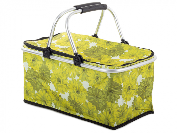 Cos de picnic termic, Tecos, pliabil, pentru cumparaturi sau depozitare la rece, dimensiuni 44x23x22cm, verde, ideal pentru iesiri in natura sau pastrarea alimentelor la temperatura optima [4]
