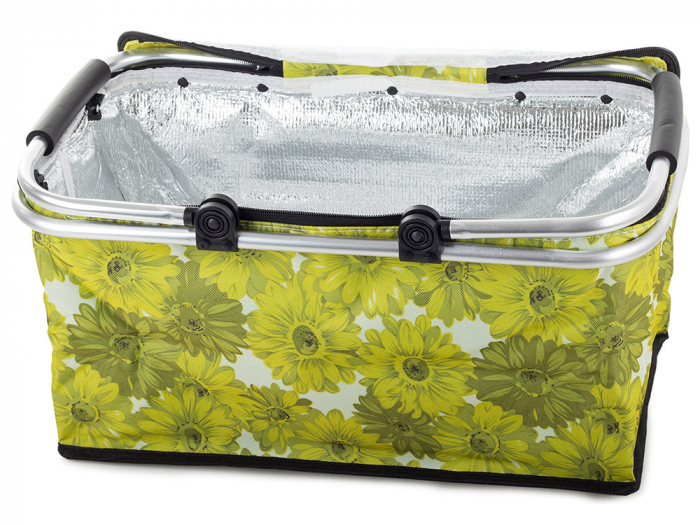 Cos de picnic termic, Tecos, pliabil, pentru cumparaturi sau depozitare la rece, dimensiuni 44x23x22cm, verde, ideal pentru iesiri in natura sau pastrarea alimentelor la temperatura optima [7]