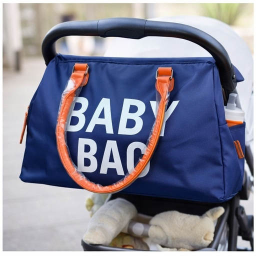 Geantă Baby Bag Cracos albastru – geantă maternitate și bebeluși, spațioasă și impermeabilă [5]
