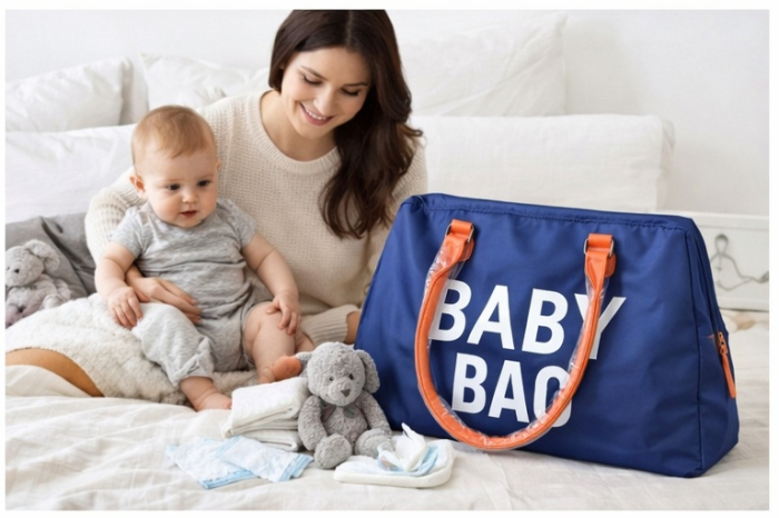 Geantă Baby Bag Cracos albastru – geantă maternitate și bebeluși, spațioasă și impermeabilă [4]