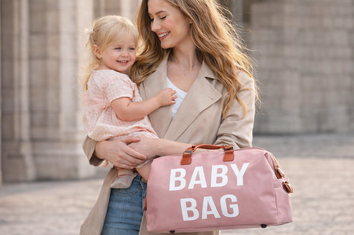 Geantă Baby Bag Cracos roz – geantă maternitate și bebeluși, spațioasă și impermeabilă [3]
