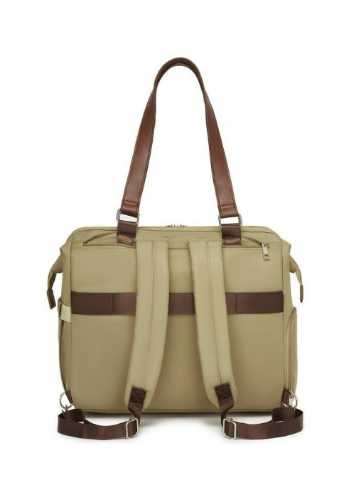 Geantă de voiaj tip rucsac Mommy Bag Cracos – Model Multifuncțional, 40x38x18 cm, Maro [4]