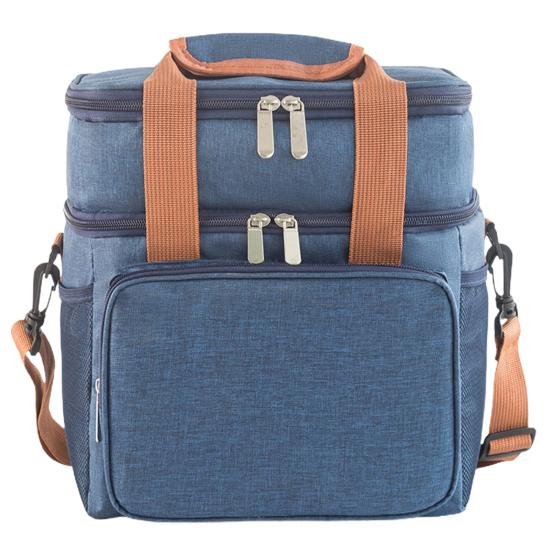 Geanta termoizolanta pentru picnic sau camping, Tecos, 15L, dimensiuni 28 x 23 x 18 cm, albastru [7]