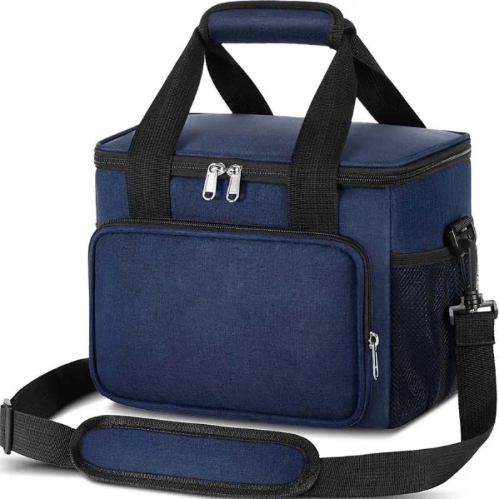 Geanta termoizolanta pentru picnic sau camping, Tecos, 15L, dimensiuni 30 x 22 x 21 cm, albastru [3]