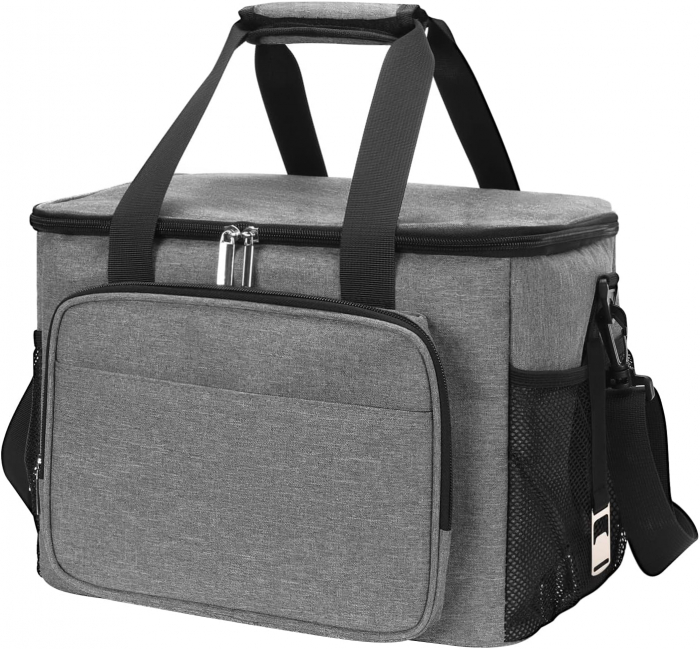 Geanta termoizolanta pentru picnic sau camping, Tecos, 15L, dimensiuni 30 x 22 x 21 cm, gri [3]
