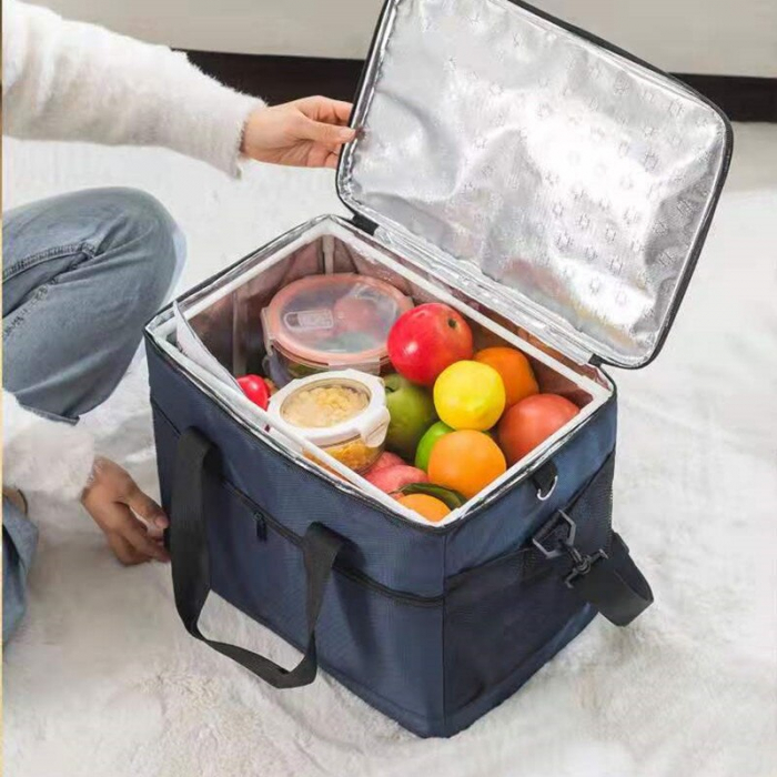 Geanta termoizolanta pentru picnic sau plaja, capacitate 16l, culoare Albastra [2]