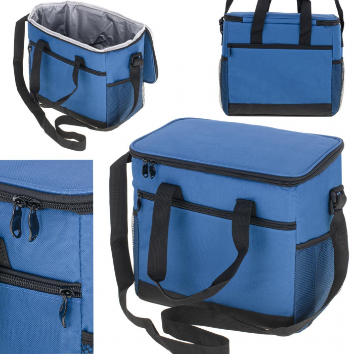 Geanta termoizolanta pentru picnic sau plaja, capacitate 16l, culoare Albastra [4]