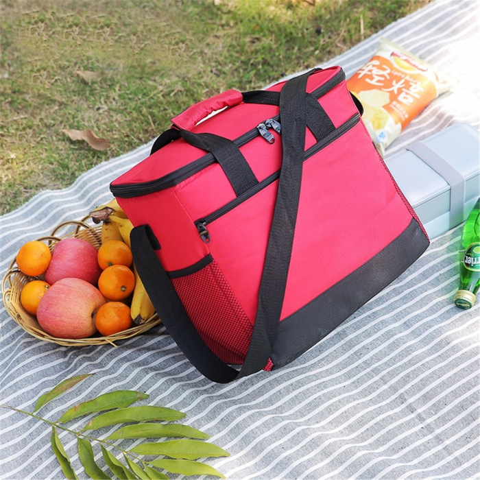 Geanta termoizolanta pentru picnic sau plaja, capacitate 16l, culoare Rosie [2]