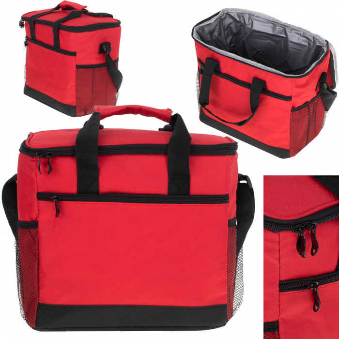 Geanta termoizolanta pentru picnic sau plaja, capacitate 16l, culoare Rosie [3]