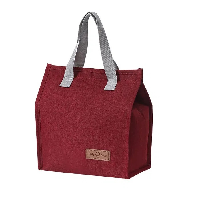 Geanta termoizolanta, Tecos, cooler bag pentru transport alimente si camping, impermeabila, izolata cu aluminiu, dimensiuni 22.5x13 cm, capacitate 3.3 L, rosu [5]
