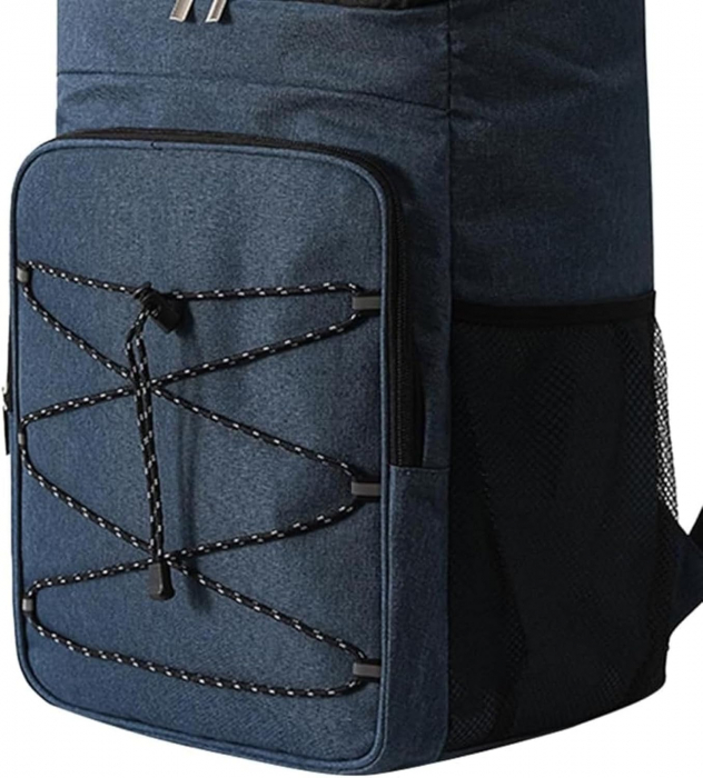 Geanta termoizolanta tip rucsac pentru picnic sau camping, Tecos, 18L, impermeabil, albastru inchis, dimensiuni 42 x 29 x 19 centimetri [3]
