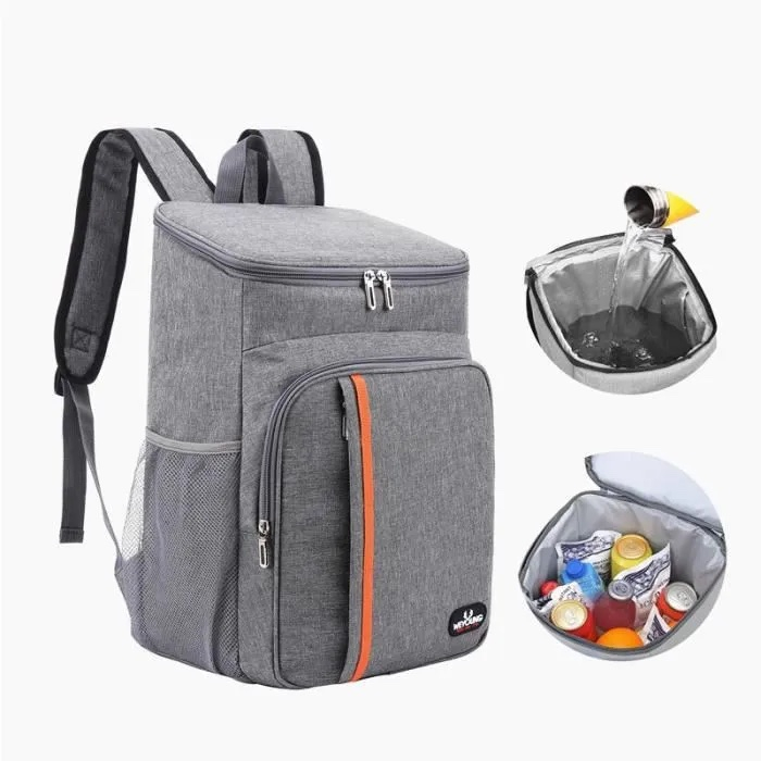 Geantă termoizolantă tip rucsac Tecos 18L – Ideală pentru Picnic & Camping, gri [4]