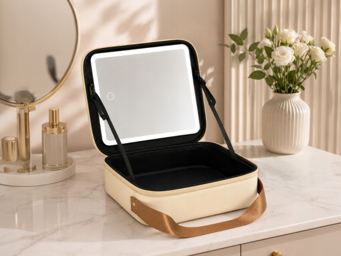 Geantă cosmetice Tecos 26x23x11 cm cu oglindă LED [11]