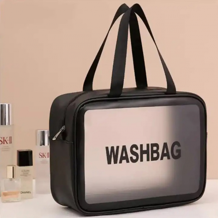 Geanta voiaj pentru cosmetice, Tecos, dimensiuni 30x 21x 12 cm, impermeabila, negru [3]