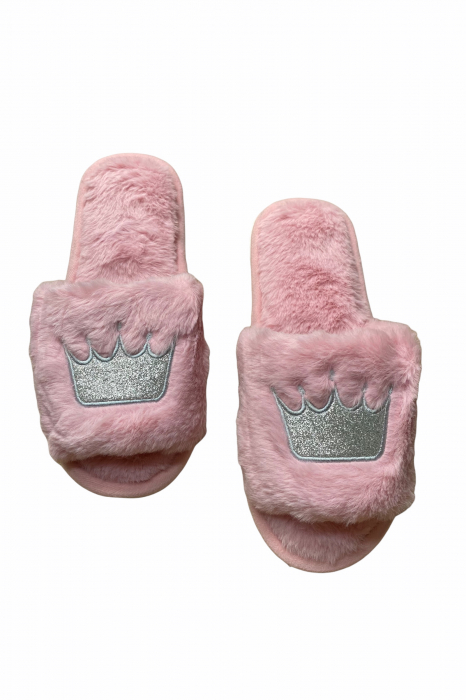 Papuci casa dama, roz, marime 40-41, 27 centimetri [5]