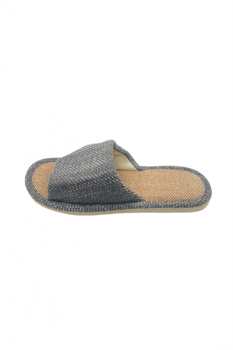 Papuci de casa decupati pentru barbati, TECOS, albastri, marime 40-41, 27 centimetri, talpa moale [2]
