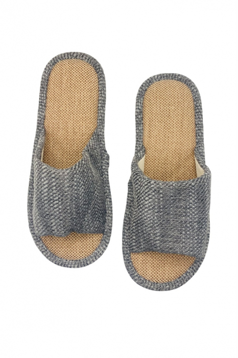 Papuci de casa decupati pentru barbati, TECOS, albastri, marime 40-41, 27 centimetri, talpa moale [4]