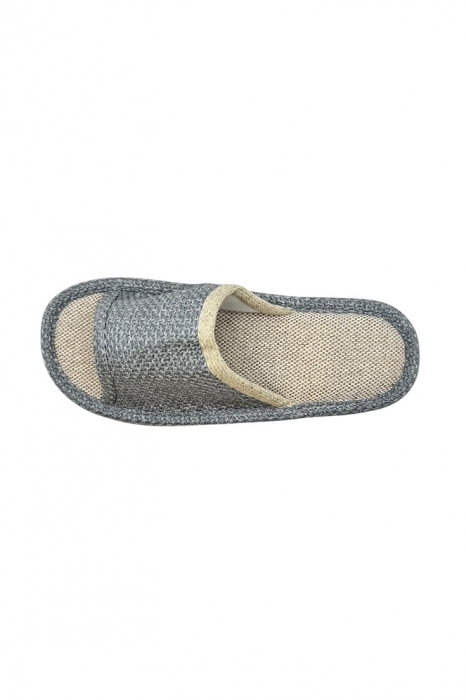 Papuci de casa decupati pentru barbati, Tecos®, marime 40-41, gri, talpa foarte comoda, 27 centimetri [3]