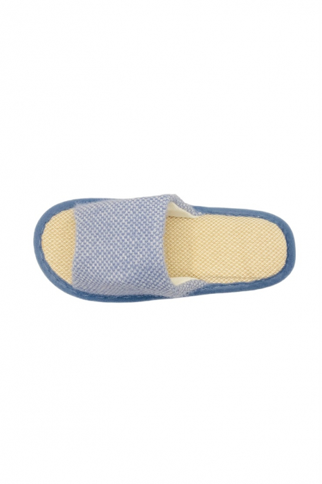 Papuci de casa decupati pentru barbati, TECOS, albastru, marime 40-41, talpa foarte comoda, 27 centimetri [3]
