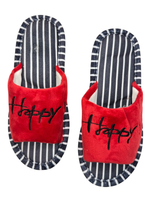 Papuci de casă decupați unisex Tecos® roșu cu talpă respirabilă și antiderapantă – mărimi 36-45 [6]