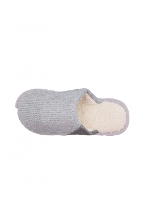 Papuci de casa imblaniti pentru adulti, TECOS, marime 40-41, gri, foarte caldurosi, 27 centimetri [4]