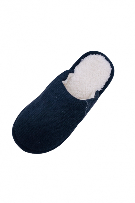 Papuci de casa imblaniti pentru adulti, TECOS, marime 40-41, negru, foarte caldurosi, 27 centimetri [3]
