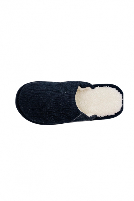 Papuci de casa imblaniti pentru adulti, TECOS, marime 40-41, negru, foarte caldurosi, 27 centimetri [6]