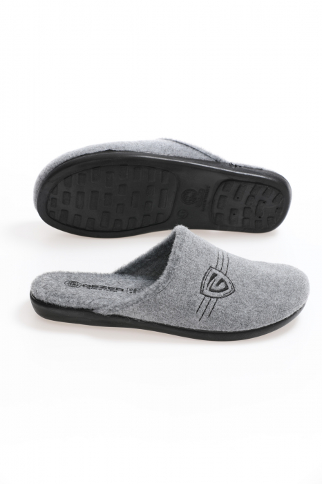 Papuci de casa pentru bărbați, gri, mărime 40, branț detașabil, 26 centimetri [6]