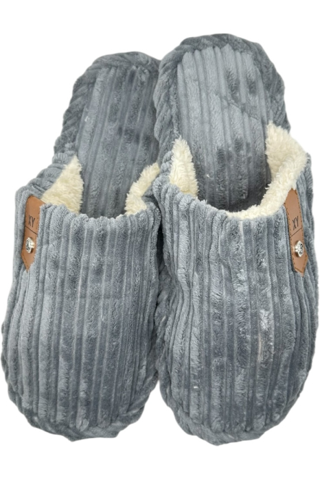 Papuci de casă pentru bărbați Tecos Gri – Îmblăniți și comozi [1]