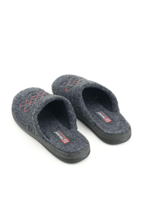 Papuci de casă damă Gezer gri cu inimioare – model confortabil și călduros [6]