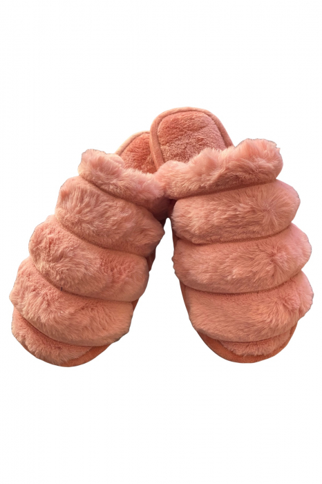 Papuci de casa pentru dama, gri, marime 36-37, 25 centimetri, imblaniti [20]