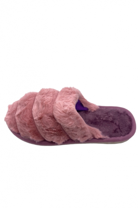 Papuci de casa pentru dama, gri, marime 36-37, 25 centimetri, imblaniti [10]