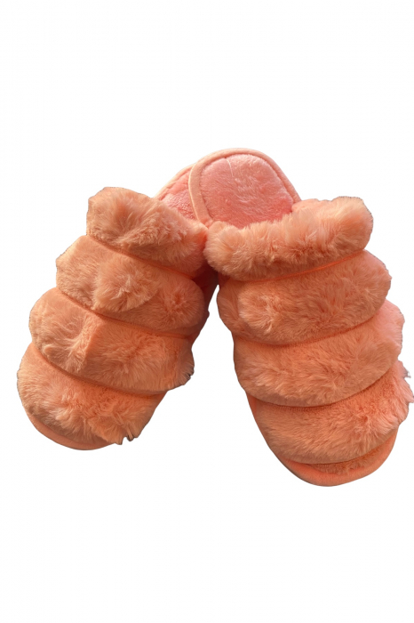Papuci de casa pentru dama, gri, marime 36-37, 25 centimetri, imblaniti [24]