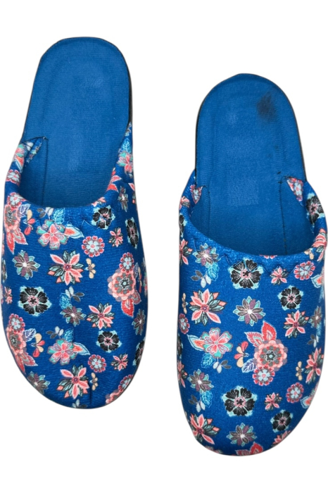 Papuci de casă damă Tecos albastru floral – confort și stil [5]