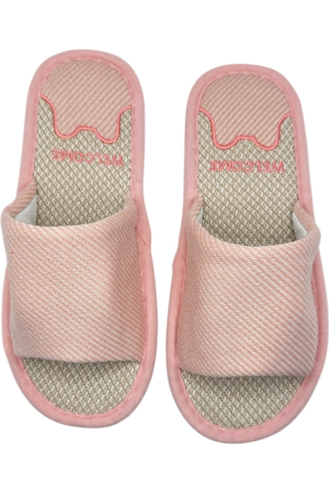 Papuci de casă damă Tecos roz imprimeu Welcome – confort și căldură [6]