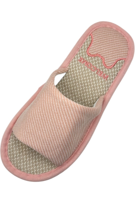 Papuci de casă damă Tecos roz imprimeu Welcome – confort și căldură [4]