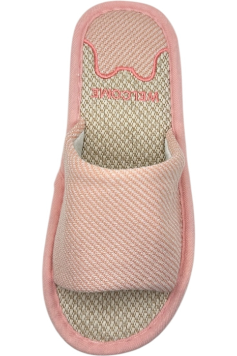 Papuci de casă damă Tecos roz imprimeu Welcome – confort și căldură [5]