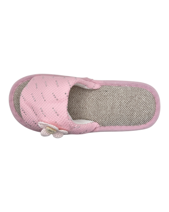 Papuci de casă damă Tecos® roz cu floare 3D și talpă confortabilă respirabilă – mărimi 36-41 [3]