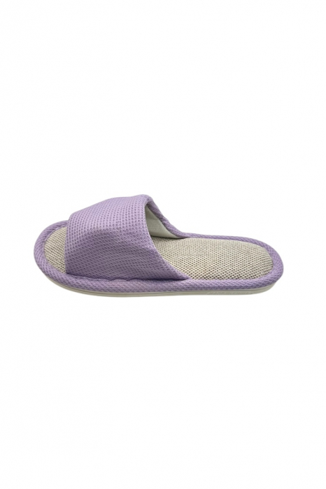 Papuci de casa pentru femei, Tecos®, mov cu model elegant, confortabili, talpa respirabila , marime 36-37, 23 centimetri [3]