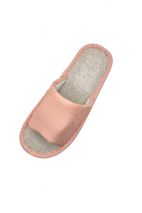 Papuci de casa pentru femei, Tecos®, roz cu model elegant, confortabili, talpa respirabila , marime 36-37, 23 centimetri [3]