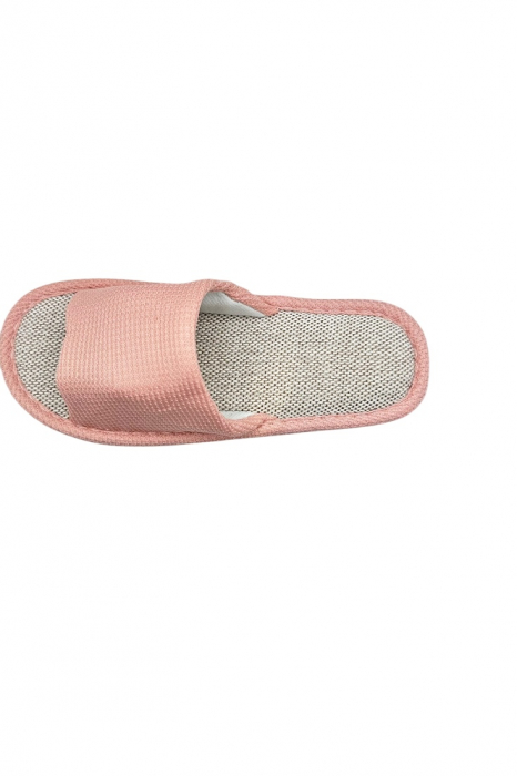 Papuci de casa pentru femei, Tecos®, roz cu model elegant, confortabili, talpa respirabila , marime 36-37, 23 centimetri [6]