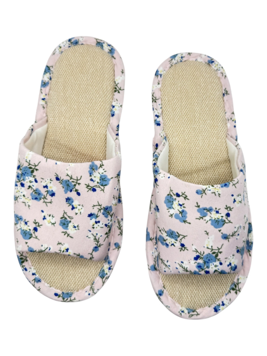 Papuci de casă pentru femei Tecos® roz cu model floral și talpă respirabilă – mărimi 36-41 [6]