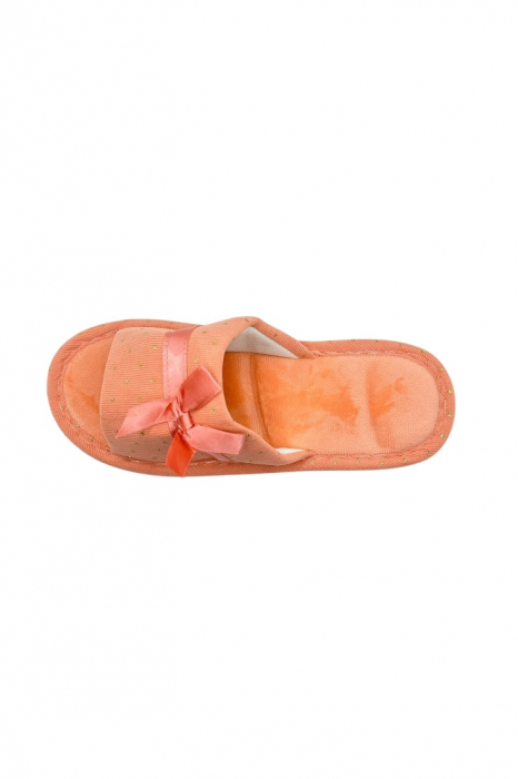Papuci de casa pentru femei, Tecos®, roz cu stelute aurii, confortabili, talpa respirabila, marime 36-37, 23 centimetri [5]
