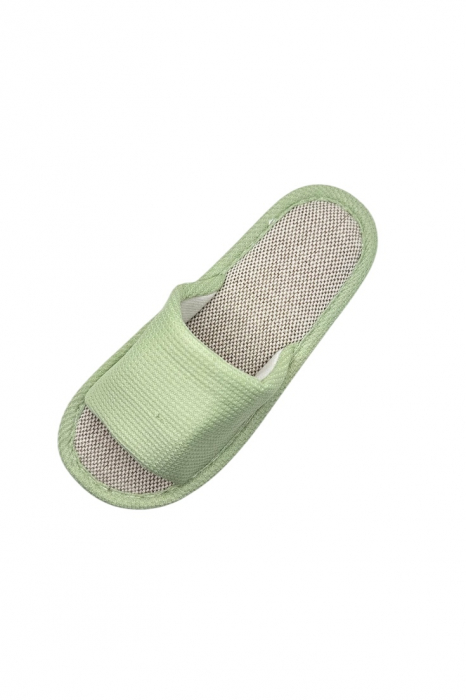 Papuci de casa pentru femei, Tecos®, verde cu model elegant, confortabili, talpa respirabila , marime 36-37, 23 centimetri [2]